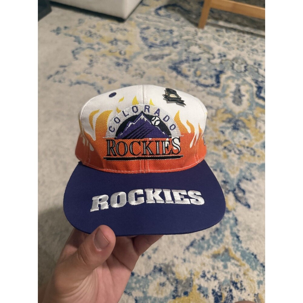 Vintage Colorado Rockies On Fire Hat